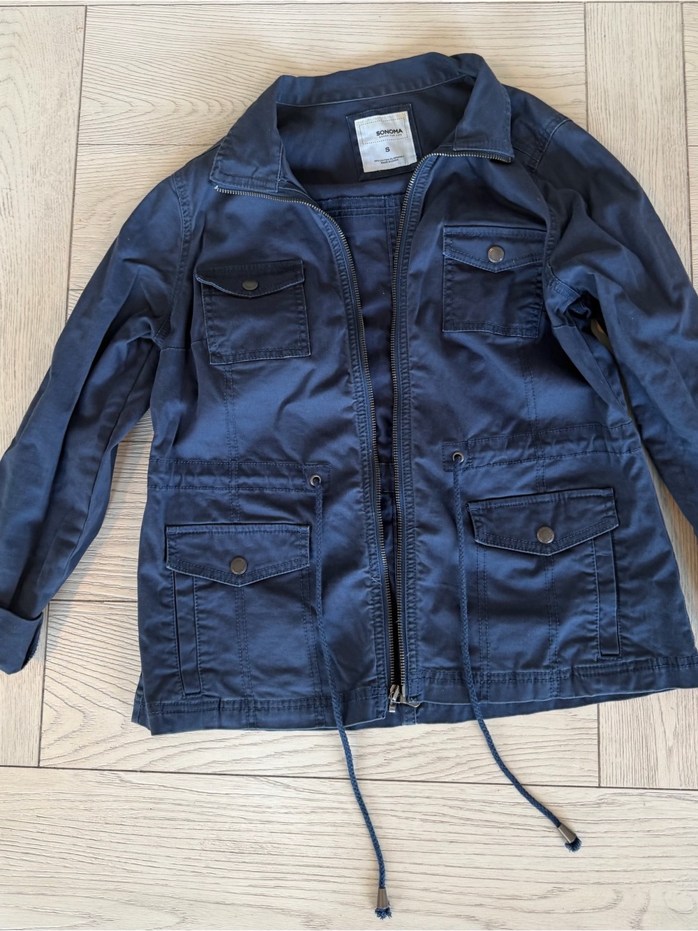 Sonoma Navy Utility Jacket with Front Pockets